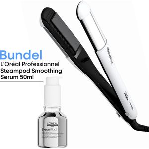 L'Oréal Professionnel Bundel SteamPod 4.0 - Professionele stoom stijl- & krultang + Smoothing Serum 50ml voor hittebescherming