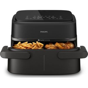 Philips 1000 Series Dual Basket Airfryer - NA150/00 - Dubbele Mand - Flexible Basket - 7.1L - Tot 6 Personen