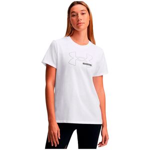 Under Armour - Rival Outline - T-shirt - Wit - Korte Mouwen - Vrouw