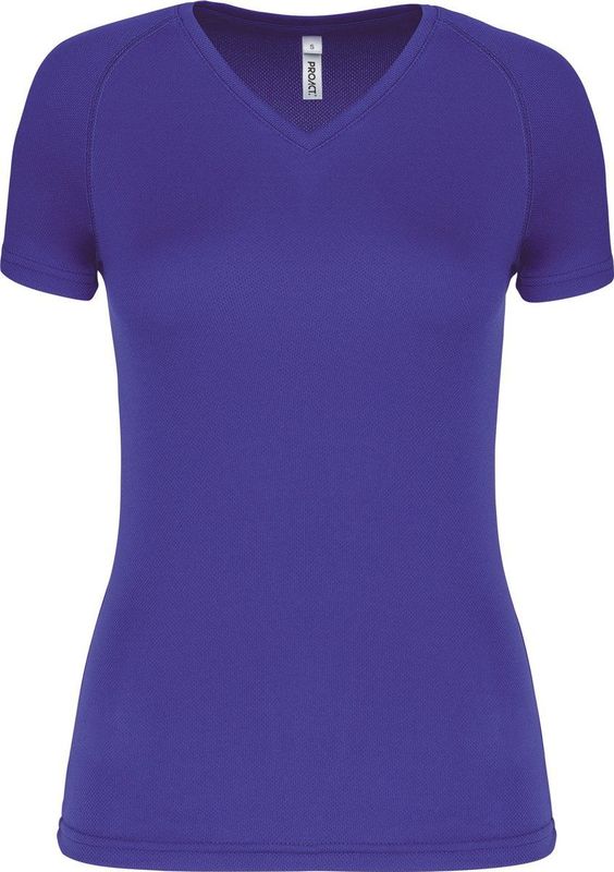 PROACT - PA477 - T-shirt - Violet - Dames - V-hals
