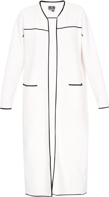 DreiMaster Maritim Gebreid vest  zwart / wit