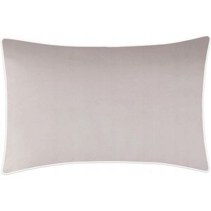 Maro Home Kussensloop Latte Beige Katoen Satijn 40x40 cm met Witte Rand