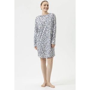 Mey - Soft Leo - Dames Slaapkleed - Deep Marine - Lange Mouw - 100% Katoen