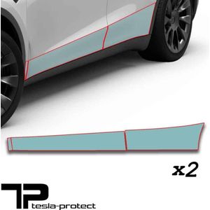 Tesla Model Y Sideskirts Tesla-Protect beschermfolies op maat Accessoires Nederland en België