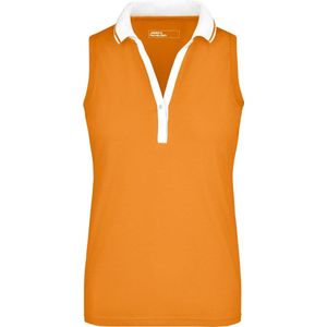 James & Nicholson poloshirt - mouwloos - dames - oranje - katoen L