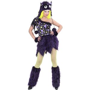 Widmann - Monster & Griezel Kostuum - Luxe Monster Meisje Ms Comic Strip - Vrouw - Paars - Large - Halloween - Verkleedkleding