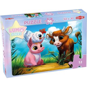 Lumo Stars Puzzel Piglet Chicken Cow - 56 Stukjes