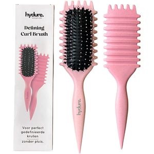 Hydure Define Brush Curl - Krullen Borstel - Haarborstel voor Krullend Haar - Curl Brush - Curl Defining Brush - Roze