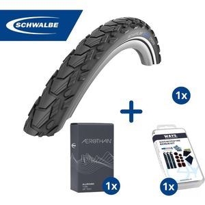 Fietsband - Schwalbe - Buiten- & binnenband - Marathon Racer R-Guard & SV17E - 28 inch x 1.40 - 2.00 - 60 mm - Met plaksetje