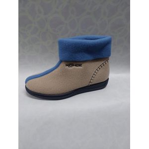 ROHDE 2114 / pantoffels met dichte hiel / blauw- beige / maat 36