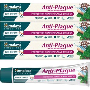 Himalaya Anti Plaque Tandpasta - 3 x 75 ml - Tandpasta Zonder Fluoride - Plant Enzyme Technology - Bestrijdt Vorming Tandplak - Vegan - Tandpasta Voordeelverpakking - Toothpaste