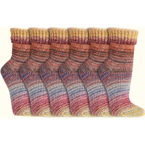 Wollen sokken | Scandinavisch | Dames en Heren | Kleur: Pastel | 6 paar
