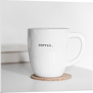 Forex - Koffie Mok op Witte Achtergrond  - 80x80cm Foto op Forex