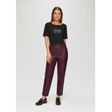 s.Oliver BLACK LABEL - Cigarette Pants - Effen - Leerlook - Dames