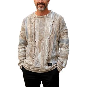 Carlo Colucci, Heren, Truien, Beige, Maat: XS Katoen,
