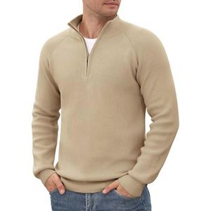 Wintertrui voor heren met 1/4 rits en rolkraag