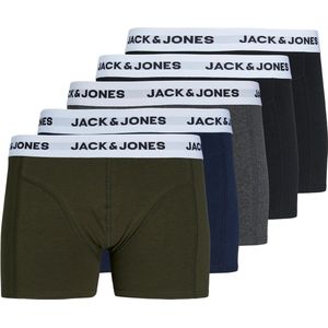 JACK&JONES JACBASIC WHITE WB TRUNKS 5 PACK NOOS Heren Onderbroek - Maat S