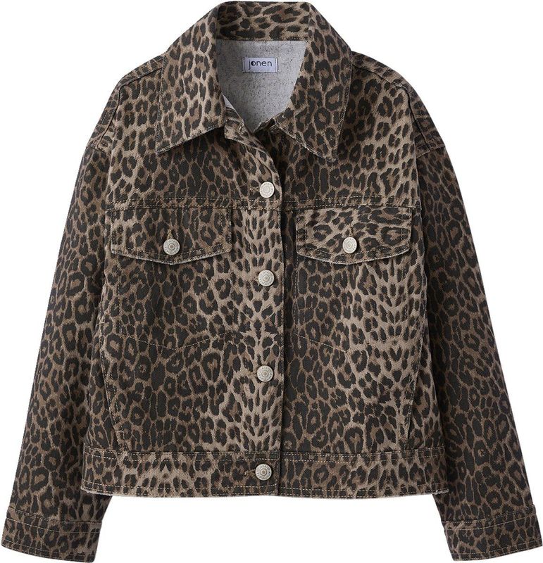 Oversized luipaardjas JONEN beige