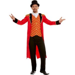Smiffy's - Circus Kostuum - Circusdirecteur Op En Top Showman Kostuum - Rood - Large - Carnavalskleding - Verkleedkleding