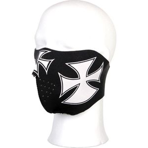 101 INC - Biker mask half face maltezer cross (kleur: n.a. / maat: NVT)