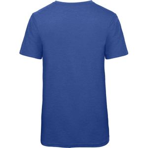 T-shirt Heren M B&C Ronde hals Korte mouw Heather Royal Blue 50% Polyester, 25% Katoen, 25% Viscose