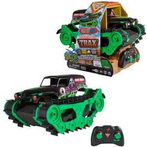 Monster Jam RC - officiële op afstand bestuurbaar Grave Digger Trax-voertuig geschikt voor alle terreinen op een schaal van 1:15 - 2,4 GHz