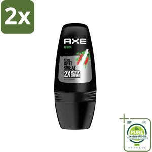 Axe - Deodorant Roller - 48hrs Anti Sweat - Africa - Anti-transpirant - 50 ml - Voordeelverpakking - 2 stuks - Axe africa deodorant roller - Antitranspirant