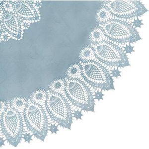 Unique Living - (Tuin)Tafelkleed - Amira Vinyl - Rond 152 cm - Beach Blue