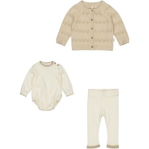 Levv Meisjes baby setje: Vestje, Romper en Legging maat 74