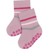FALKE Multi Stripe knuffelzacht pluche duurzaam katoen huissokken babysokjes meisjes jongens roze - Maat 62-68