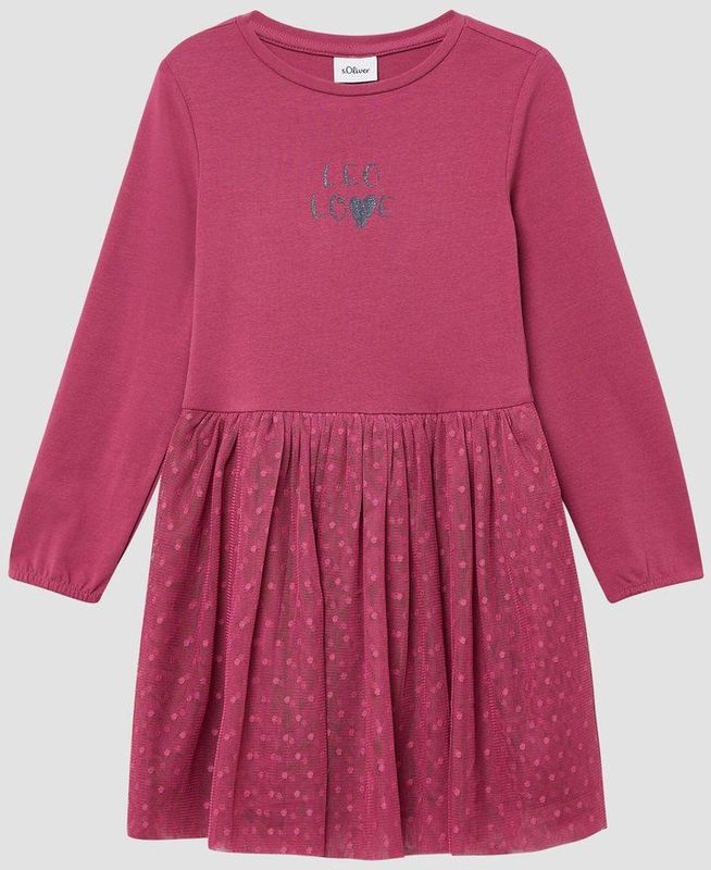 Jurk - Korte Jurk - Glitterprint - Peached Jersey Stof