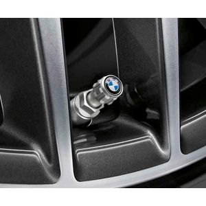 BMW - Logo Ventieldopjes Origineel Auto - Set van 4 Stuks - Voor BMW Wielen - Zwart Kunststof