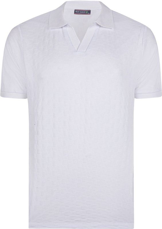 Felix Hardy - Overhemd - Wit - Korte Mouw - 100% Katoen - Heren - 2XL