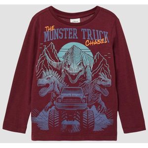 s.Oliver - T-Shirt - Met Lange Mouwen - Dinosaurussen - Normale Pasvorm
