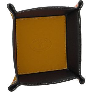 Gallantry - Organizer - Veganistisch Opbergbakje - Sleutelbakje - Opbergruimte bureau - Dienblad voor sleutels - Telefoon - Portemonnee - Make-Up opbergbakje - D. Geel