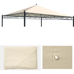 Cosmo Casa Vervangende bekleding voor het dak van Pergola Paviljoen Cadiz 3x3m - Crème