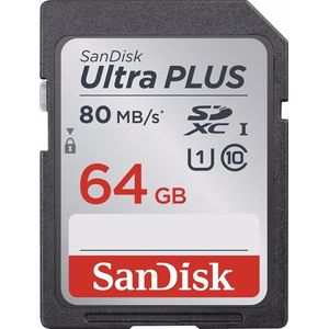 SanDisk geheugenkaart Ultra Plus SDXC 64GB