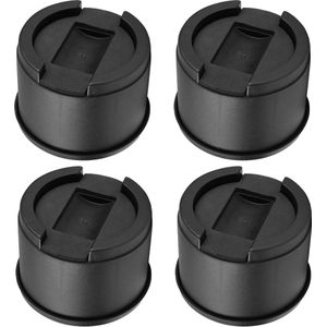 Bedverhogers 4 stuks - 75 cm - Stapelbare ronde meubelverhogers - Tafelbeenverlengers - Moendergo - Antislip - Zwenkwielen - Stoelverhogers - Ondersteuning tot 2T furniture risers