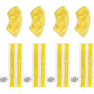 Geschikt voor 8-pack Geschikt voor Karcher SC2 SC3 SC4 SC5 stoomreinigers, microvezel reinigers, vervangende onderdelen zijn 4 reinigers en 4 reinigerhoezen