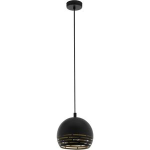 EGLO Camastra Hanglamp - E27 - Ø 22,5 cm - Zwart/Goud