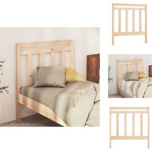 vidaXL Houten Hoofdeinde - Klassieke Uitstraling - Hoofdbord voor bed zonder hoofdeinde - Afmetingen- 81 x 4 x 100 cm - Massief grenenhout - Bedonderdeel