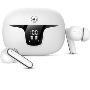 Smartgoodz Bluetooth oordopjes - Geschikt voor Apple & Android - Draadloze oordoppen - In Ear koptelefoon - Headset - Wit