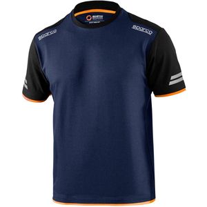 Sparco Tech T-Shirt - Zwart-Oranje / XS