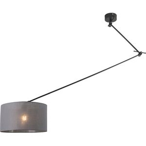 QAZQA blitz - Moderne Hanglamp - 1 lichts - Ø 350 mm - Grijs - Woonkamer | Slaapkamer | Keuken
