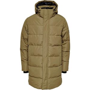 Only & Sons Carl Long Quilted  Jas Mannen - Maat S De Only & Sons Carl Long Quilted Winterjas