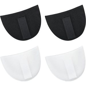 2 Pairs of Breathable Sponge Shoulder Pads with Velcro for Women Clothes - Non-Slip Removable Foam Shoulder Pad for Suit Jacket Blazer T-Shirt