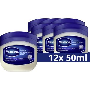 Vaseline Petroleum Jelly - Original - met 100% pure petroleum jelly, dermatologisch getest - 12 x 50 ml