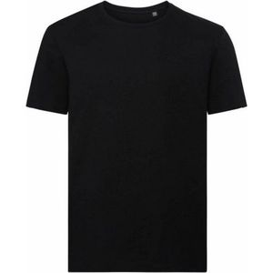 Russell Heren Puur organisch T-Shirt met korte mouwen (Zwart)