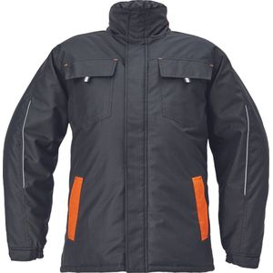 Cerva MAX VIVO parka 03310037 - Zwart/Oranje - 4XL