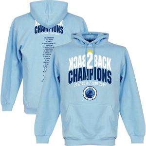 City Back to Back Champions Hoodie - Lichtblauw - M